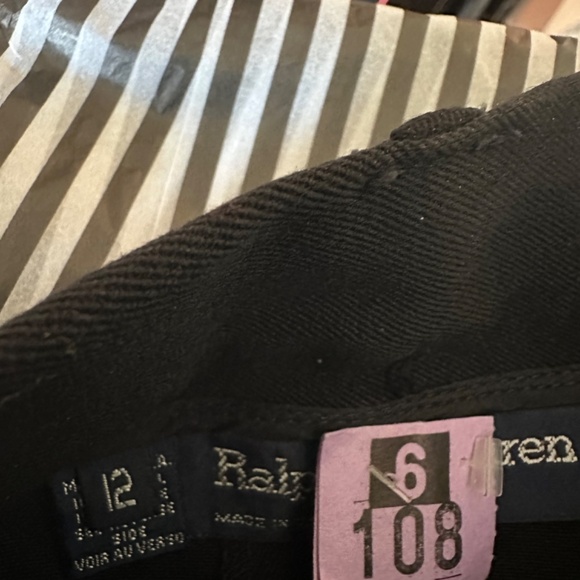 CLASSIC R. LAUREN BLACK GABARDINE WOOL SKIRT/EUC-SIZE 12 - Picture 10 of 11